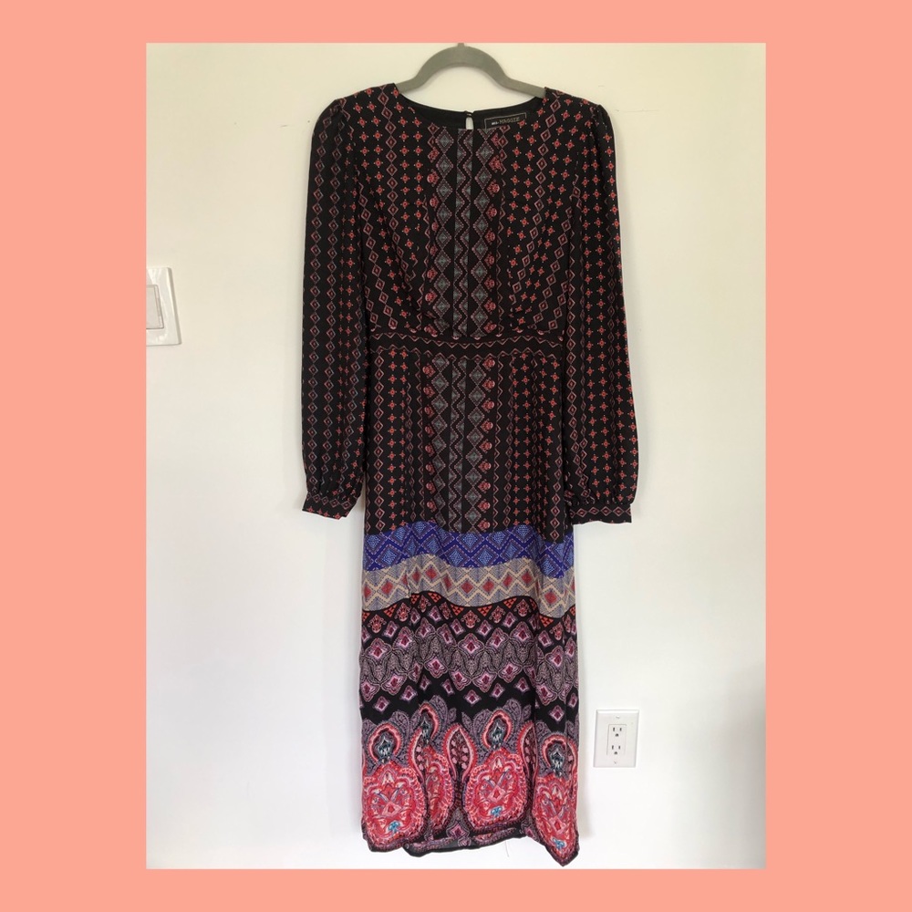 NEW F21 Print Midi Dress